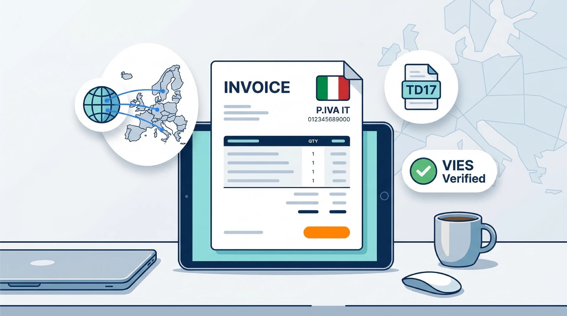 Guida alla fattura estera con partita IVA italiana